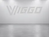Minimalistische VIGGO-studiowand met VIGGO-logo en grijze vloer