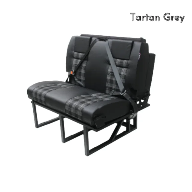 Zit/slaapbank met Tartan Grey bekleding